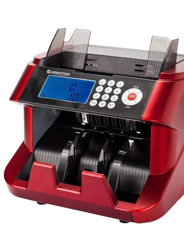 CARNATION Bill Cash Money Counter CR2300 con Detección de Falsificación UV y MG Súper Rápido
