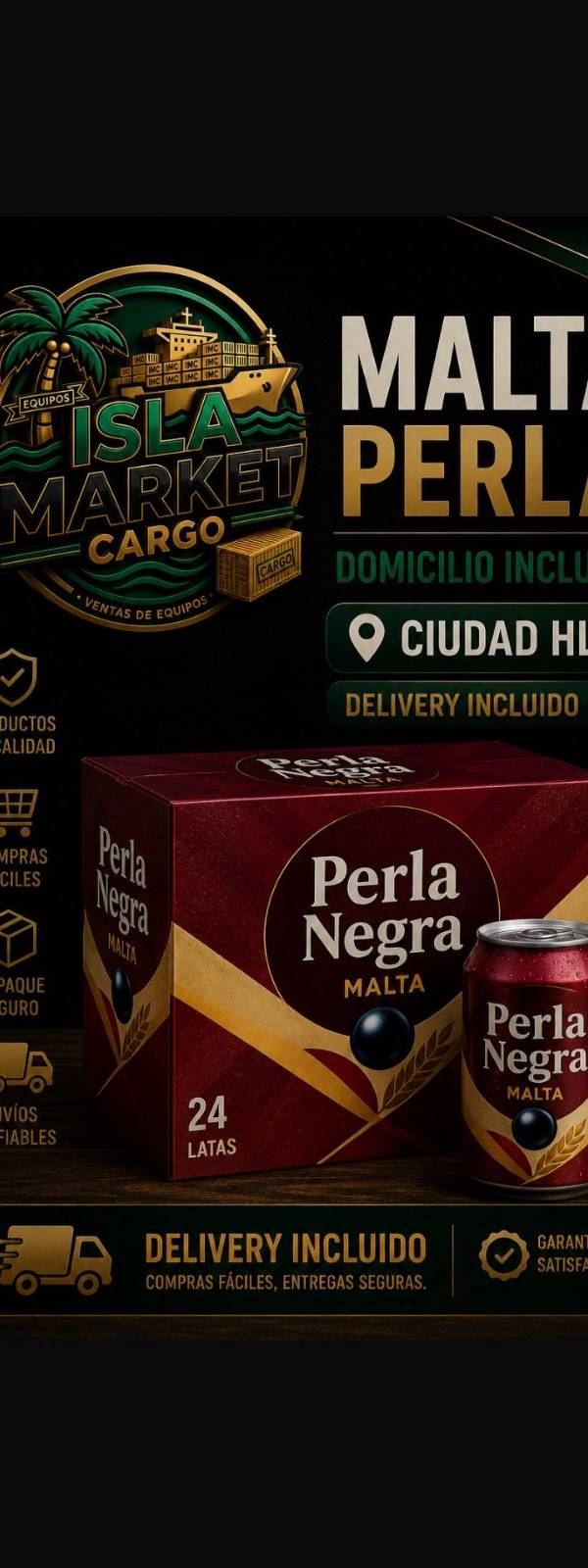 1-CAJA MALTA PERLA LATA DELIVERY INCLUIDO