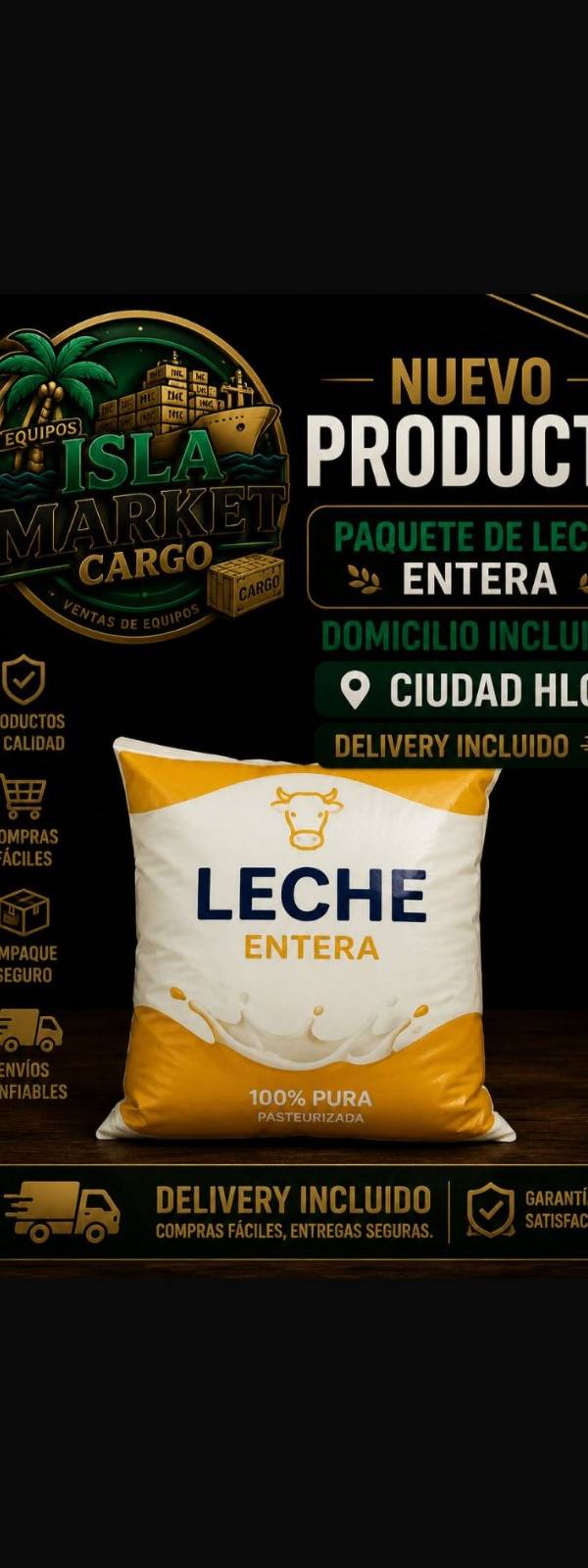 2 PAQ LECHE ´-DELIVERY INCLUIDO