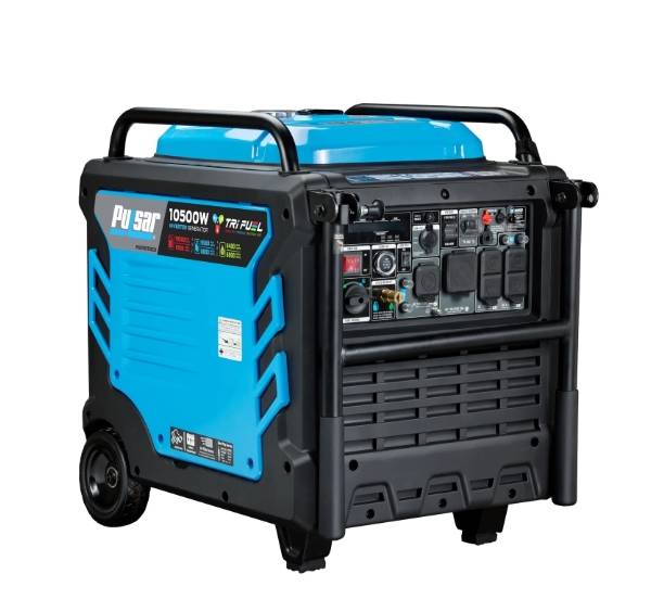 Pulsar Generador Inversor Portátil de Triple Combustible de 10,500 Vatios con CO Sentry