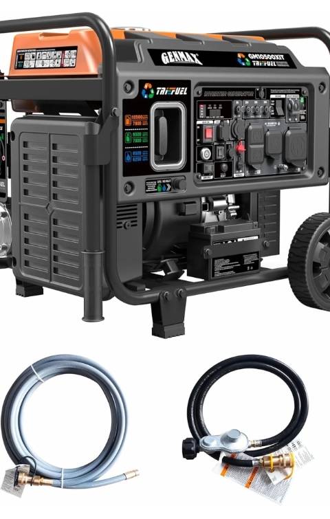 10500W GENMAX Tri Fuel Open Frame Inverter Generator with ATS Port,