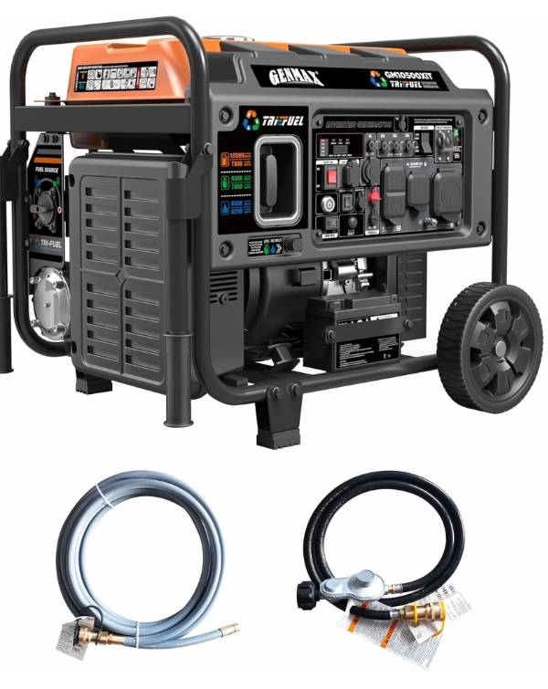 10500W GENMAX Tri Fuel Open Frame Inverter Generator with ATS Port,